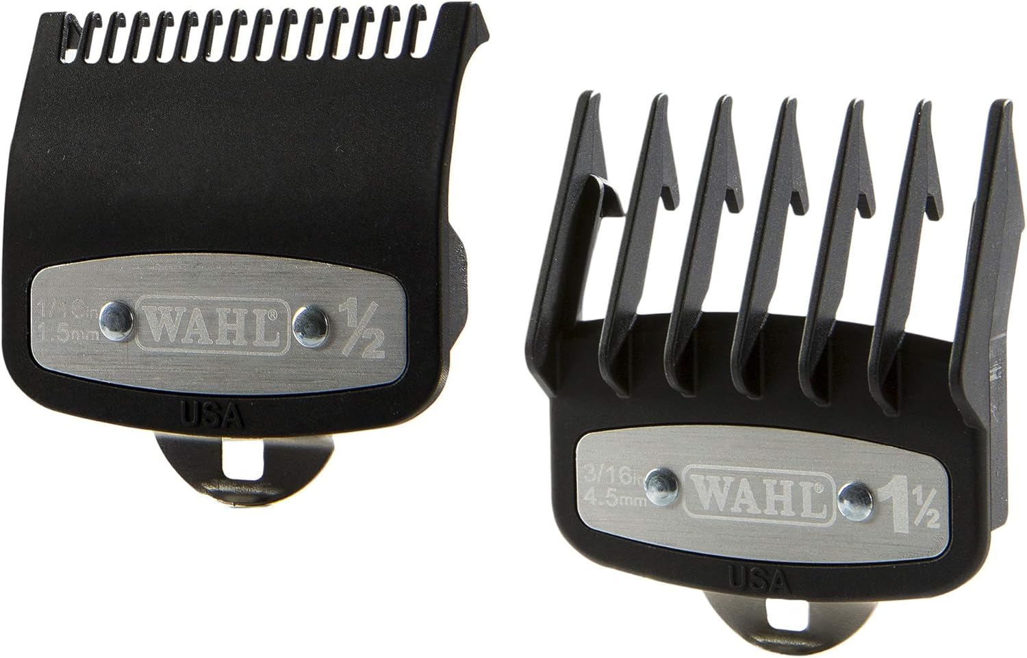 Wahl Professional Versatile Premium Cutting Guide Comb with Metal Clip #1/2 & #1 1/2 Combo Set #3354-1100-1000 for All Clippers/Trimmer image number 3