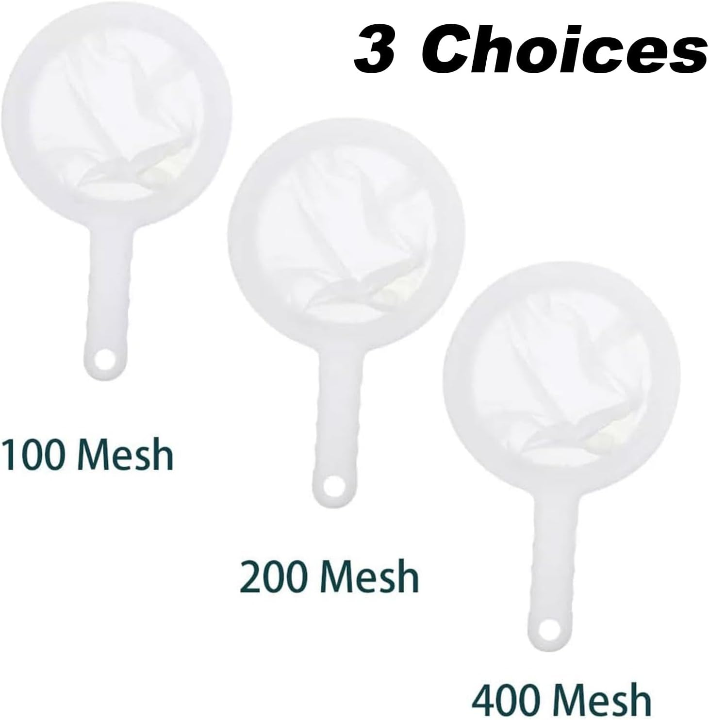 6 Pcs Mesh Baby Brine Shrimp Sieve, 100 Mesh 200 Mesh 400 Mesh Aquarium Sieves for Hatchery, Filter Brine Shrimp Hatchery Fry Brine Shrimp Eggs for Hatching Baby Fish Separator image number 2