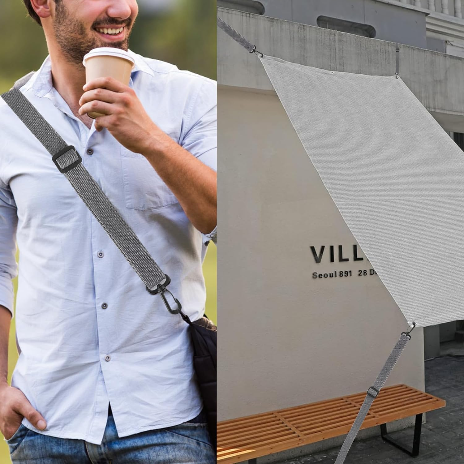 Sun Shade Sail for Triangle Square Rectangle Sun Shade Sails Installation,Rope for Shade Installation, Sunshade Installation Accessory, Rope,Outdoor Use, Shading, Camping (8) image number 1