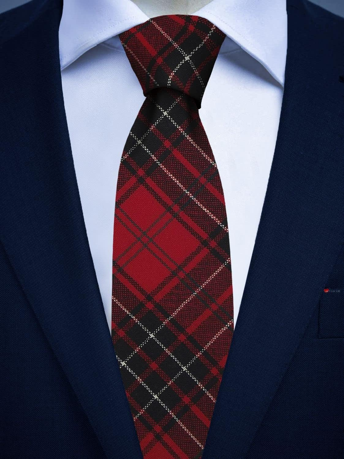 Mens All Wool Tie Woven and Made in Scotland in Wemyss Modern Tartan