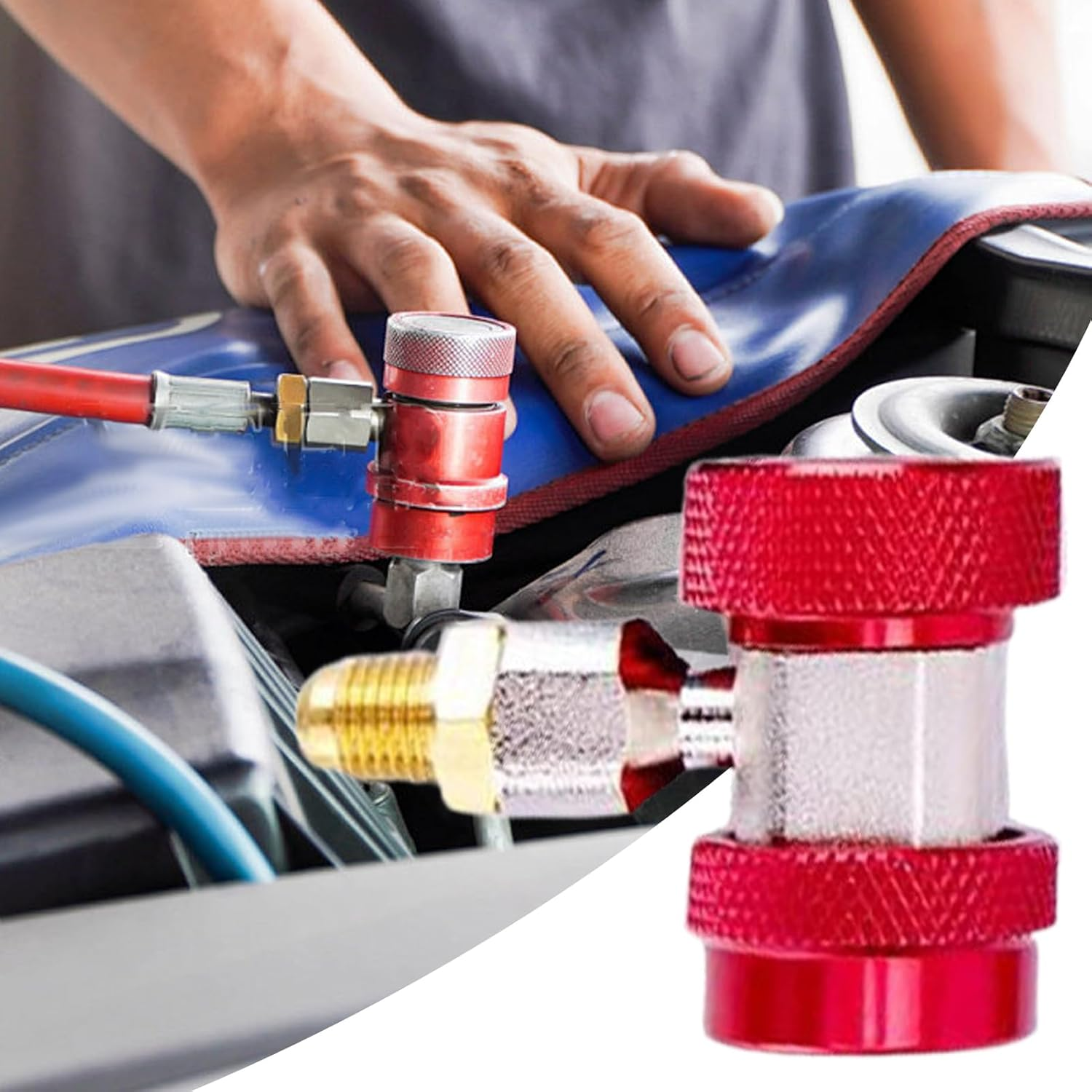 R134A Quick Coupler Adapters | Quick Connectors for Car AC Systems | Leak-Proof High Efficiency Precise Connector for Car Auto RV with Easy Installation and Performance - High Pressure image number 5