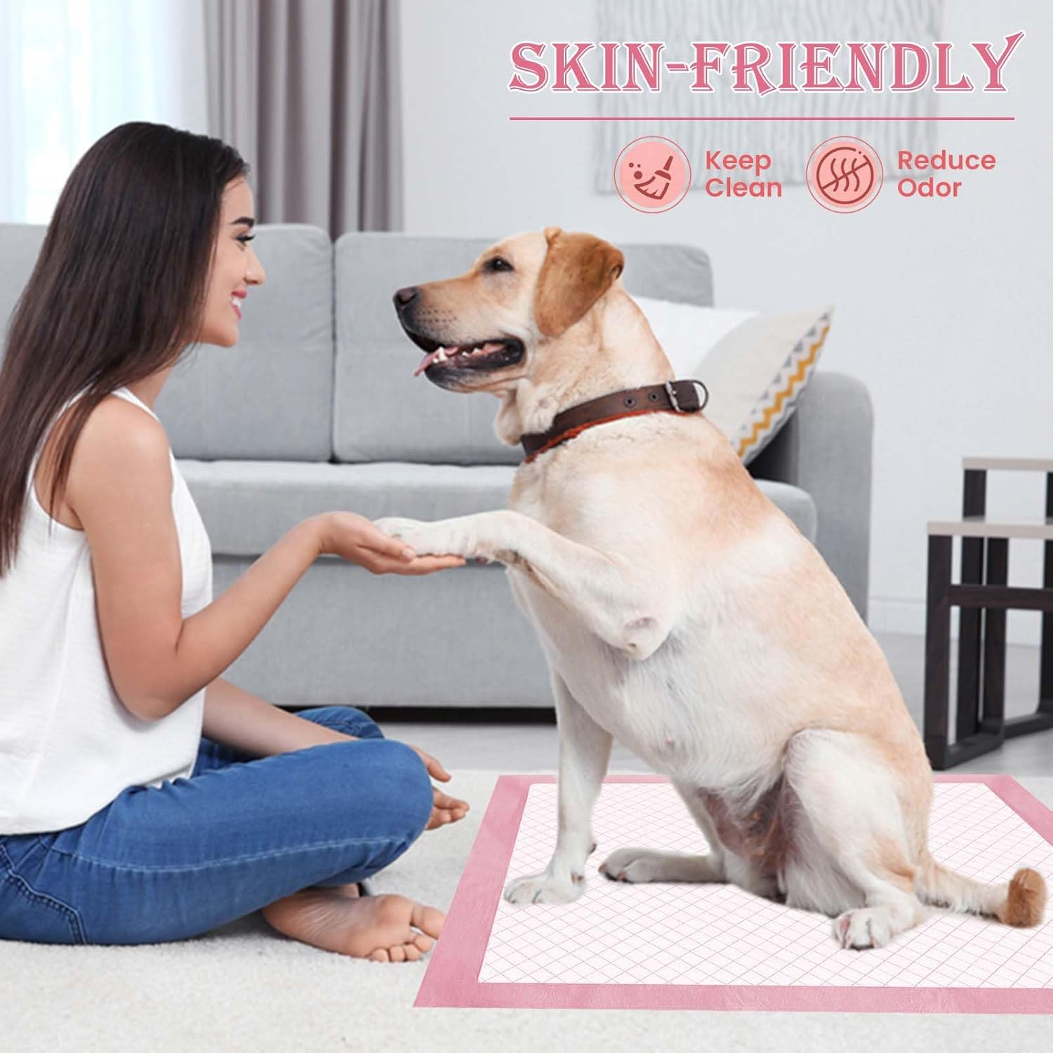 100Pcs Pet Training Pads 60*60Cm Leak-Proof and Super Absorbent Dog Pee Pads, Disposable Fast Drying Pee Mats for Pets Dogs, Cats, Rabbits image number 6