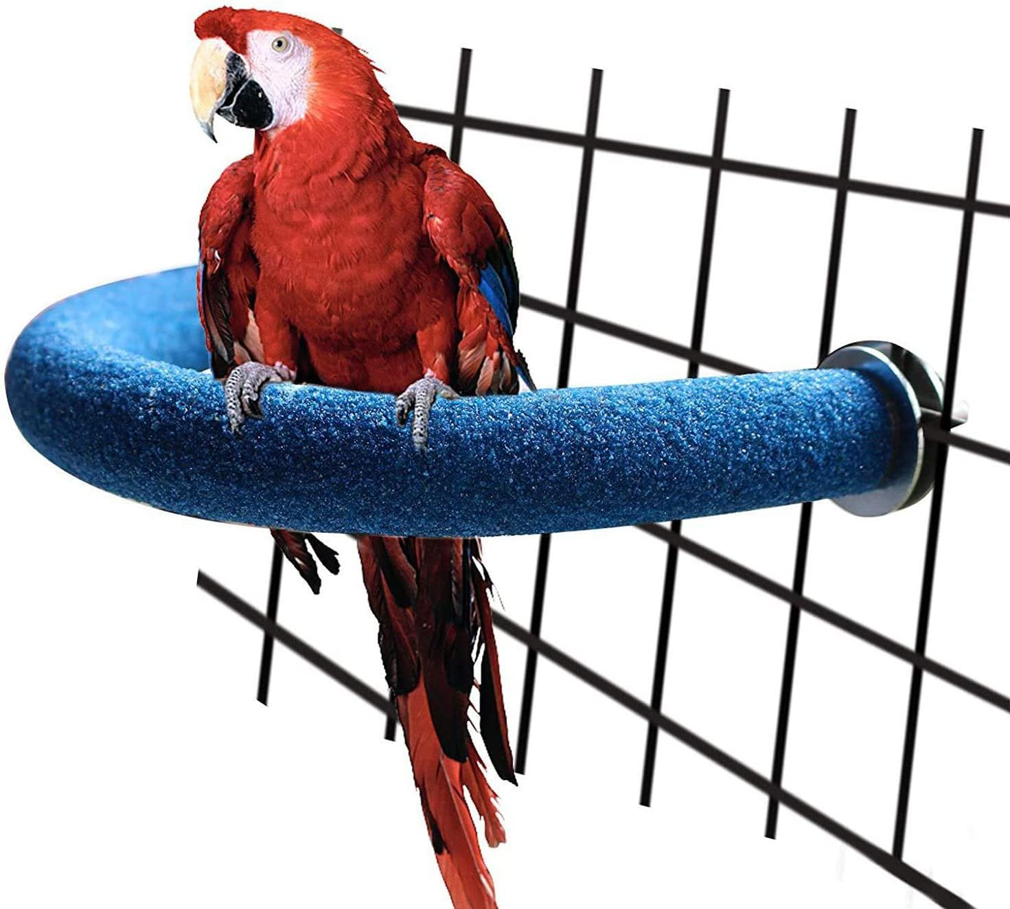 TRADERPLUS Parrot Perch Stand Swing U Shape Cage Toys Supplies for Medium to Large Birds (L) image number 3
