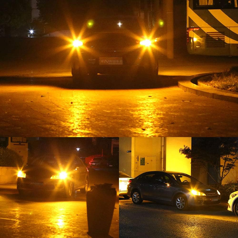 4Pcs Amber 1156 BA15S P21W 5630 33SMD Car LED Bulbs 900LM Super Bright LED Front and Rear Turn Signal Light 12-30V 3.6W image number 3