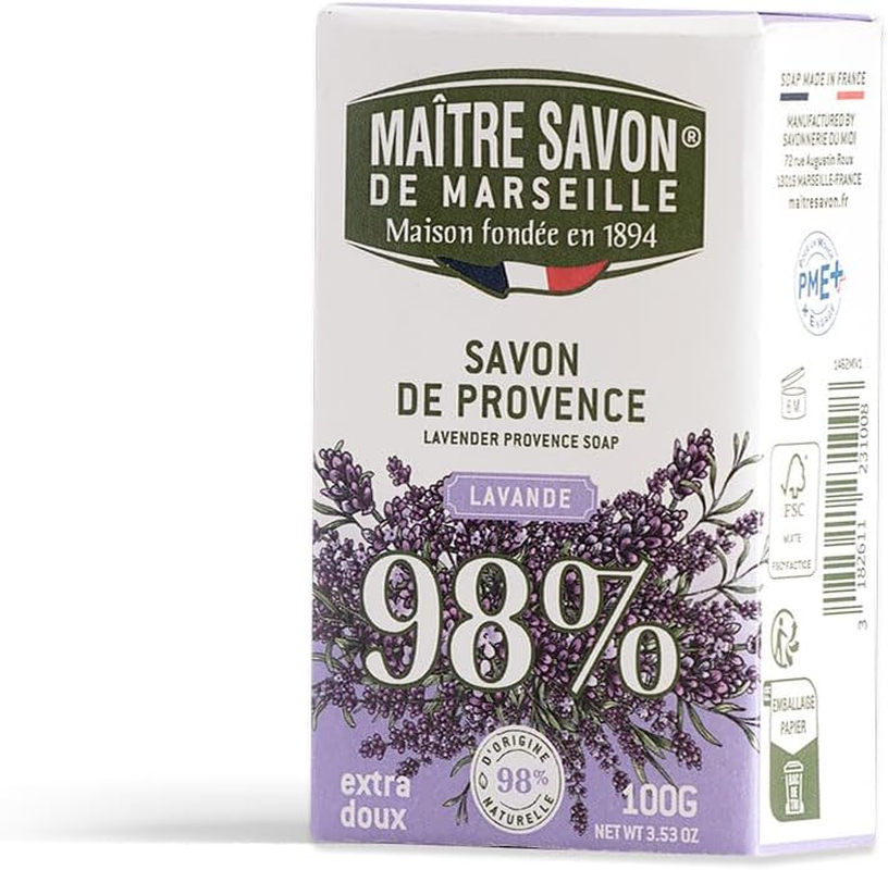 Maitre Savon De Marseille Fragrance Soap, 3.5 Oz (100 G), Savon De Provence Rose image number 1