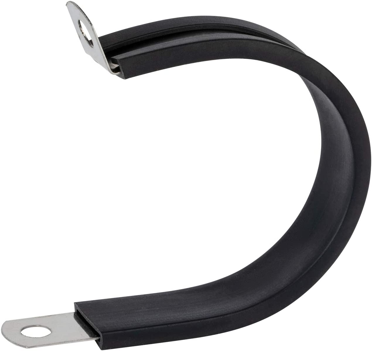 ISPINNER 12 Pack 1.375 Inch Rubber Cushioned Stainless Steel Cable Clamp, Hose Clamp, Pipe Clamp (1-3/8 Inch) image number 2