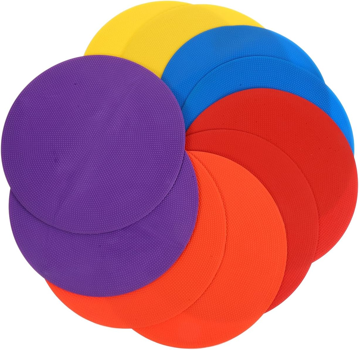 Happyyami Anti-Slip Marking Cone - 10Pcs Colorful PVC Training Discs for Football and Basketball Agility Drills Perfect for Setting up Boundaries