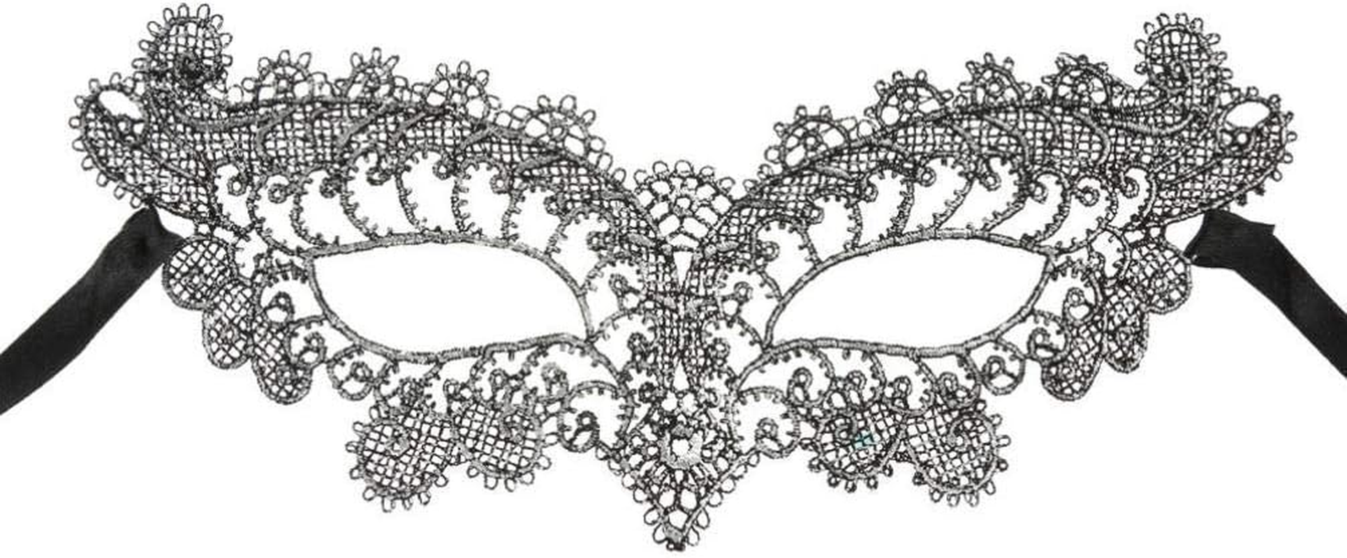Imapo Masquerade Masks for Women, Girl'S Sexy Lace Venetian Style Eye Mask for Opera Halloween Dancing Evening Party Costume Ball - Vintage Silver image number 4