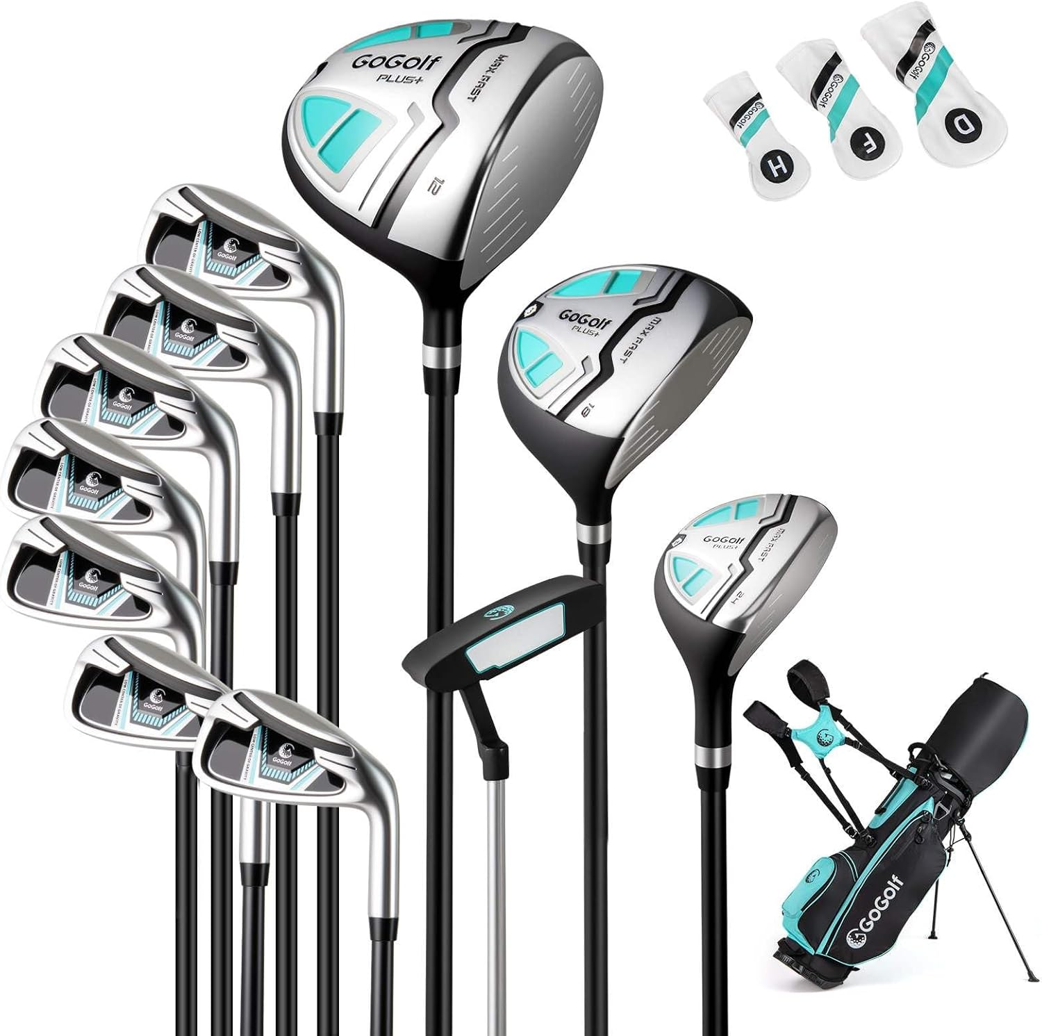 Costway Women'S Golf Set, 15-Club Package for Women with 460Cc #1 Driver, #3 Fairway Wood, Hybrid, Irons (#5#6#7#8#9#P #S) and Putter, Complete Set for Beginners with Stand Bag