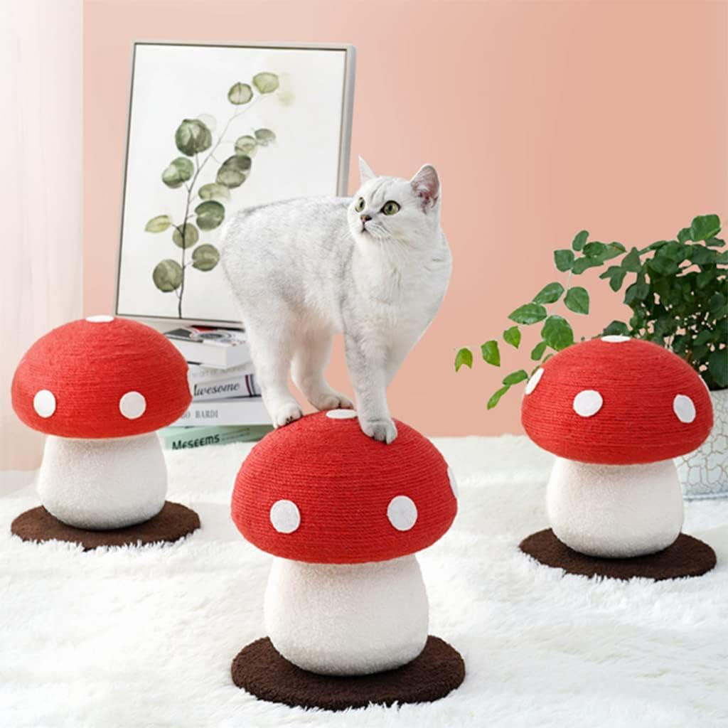 Mushroom Cat Tower with Sisal Scratching Posts, Unique Creativity Attract Cats, Cat Tower for Play, Protect the Furniture image number 5