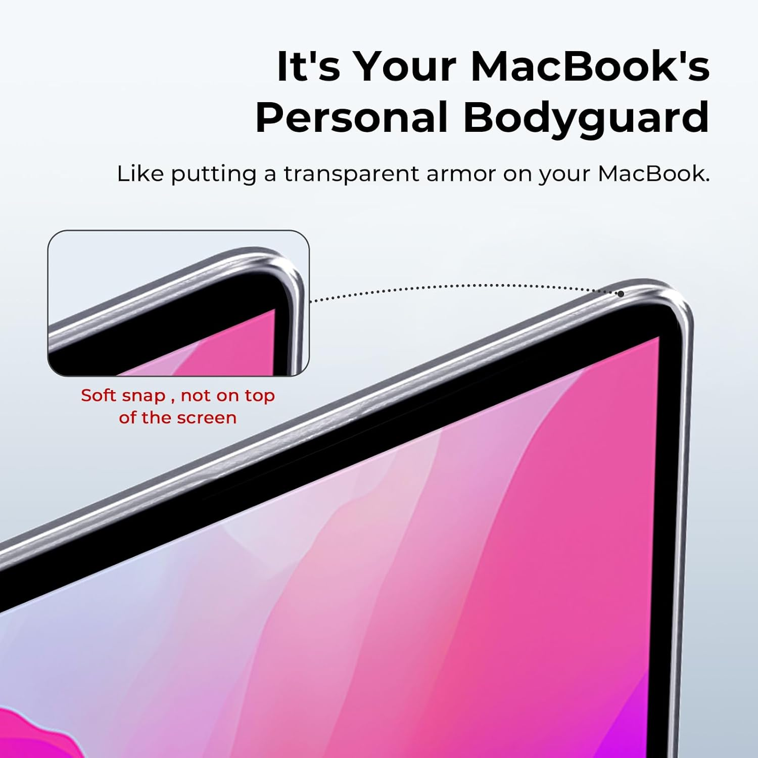 Eoocoo Hard Case Compatible with Macbook Air 13 Inch 2022 2021-2018 M1 A2337 A2179 A1932 with Retina Display, Air 13.3 Inch Case + Keyboard Skin Cover + Screen Protector, Crystal Clear image number 6