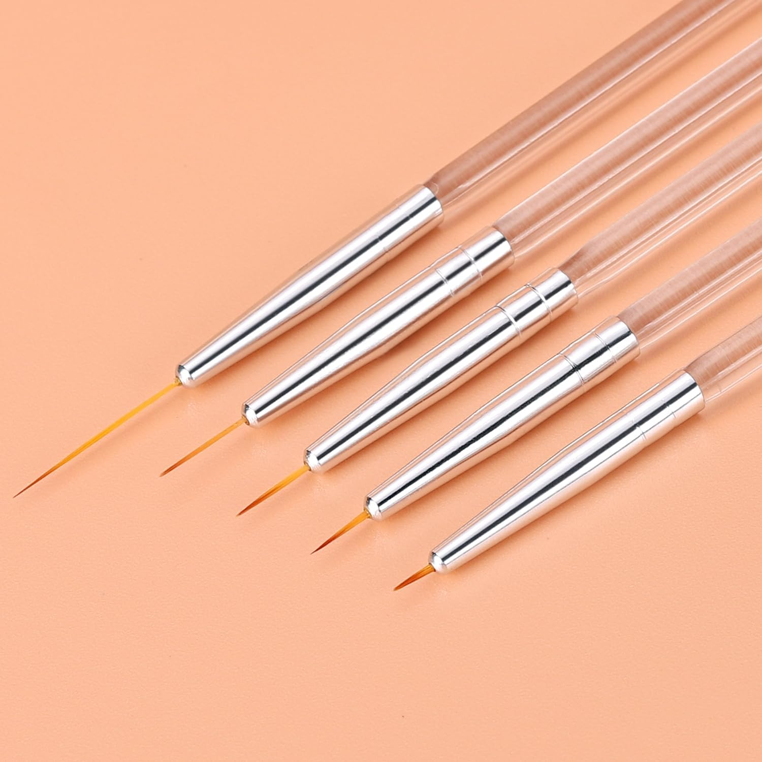 TEOYALL Fine Eyeliner Brush for Nail Art 5/7/9/11/20Mm Fine Line Brush for Fingernails Detail Drawing Brush image number 1