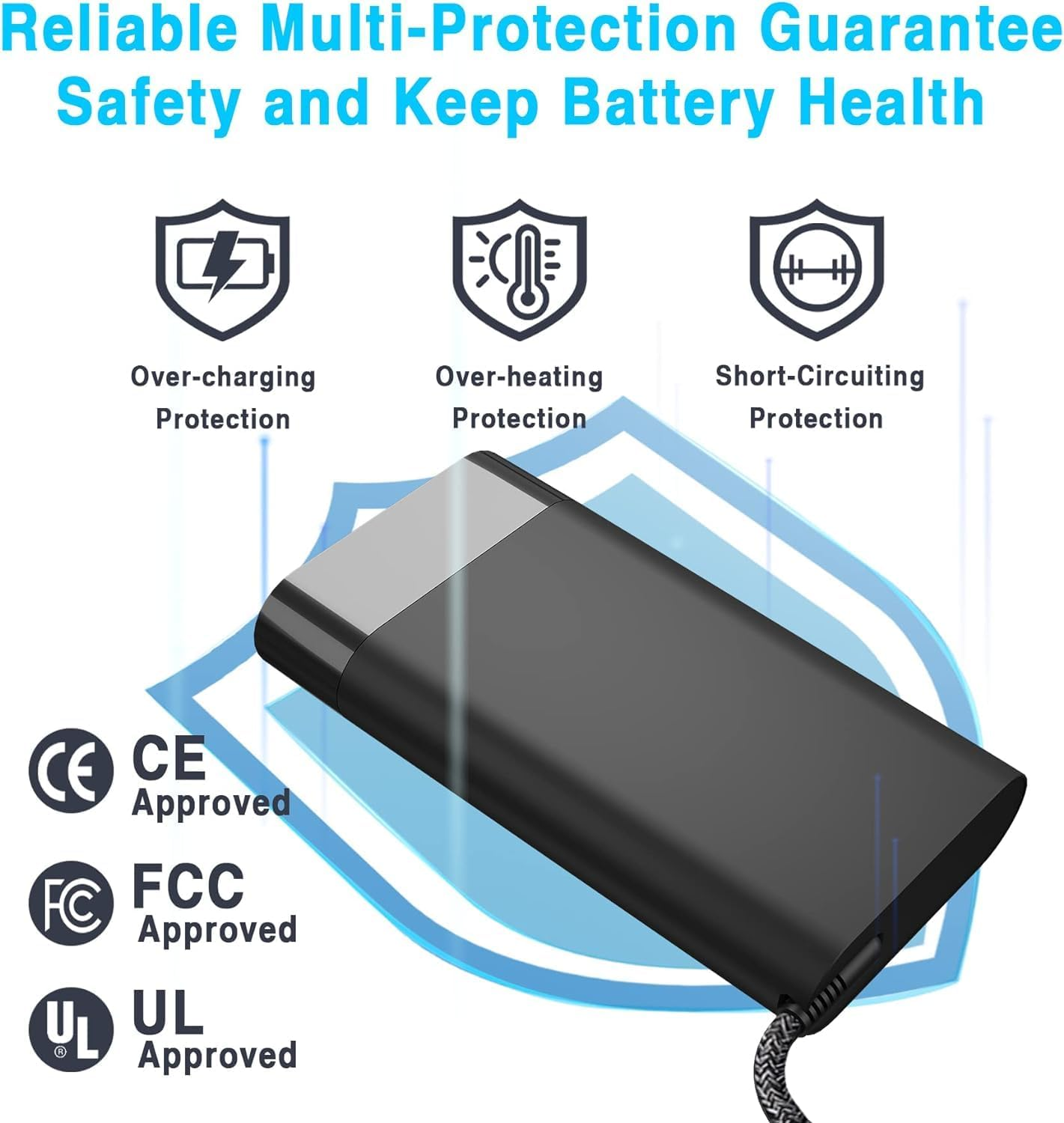 200W Laptop Charger AC Adapter 19.5V 10.3A for HP Pavilion Gaming 15 16 17, HP Dock G5 Omen 15 17, HP Zbook G3 G4 G5 G6 G7 G8 15 15T 17 17T,Tpn-Ca03 TPN-DA10 ADP-200HB B Notebook Power Supply Cord image number 6