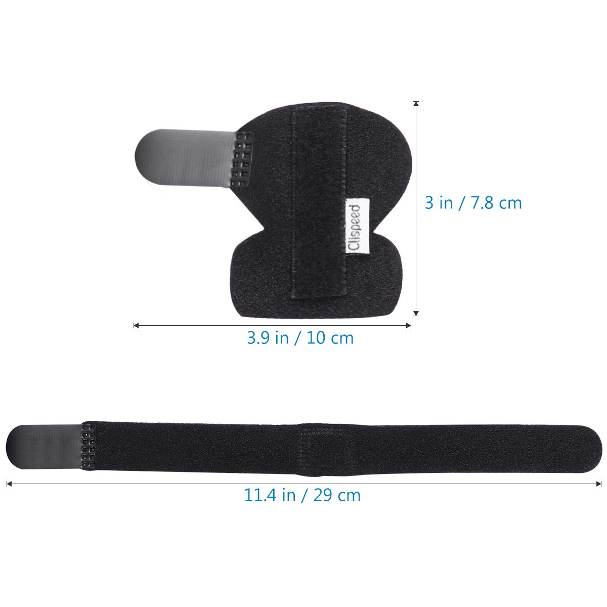 Splint Built-In Aluminium Support Adjustable Brace for (Black)