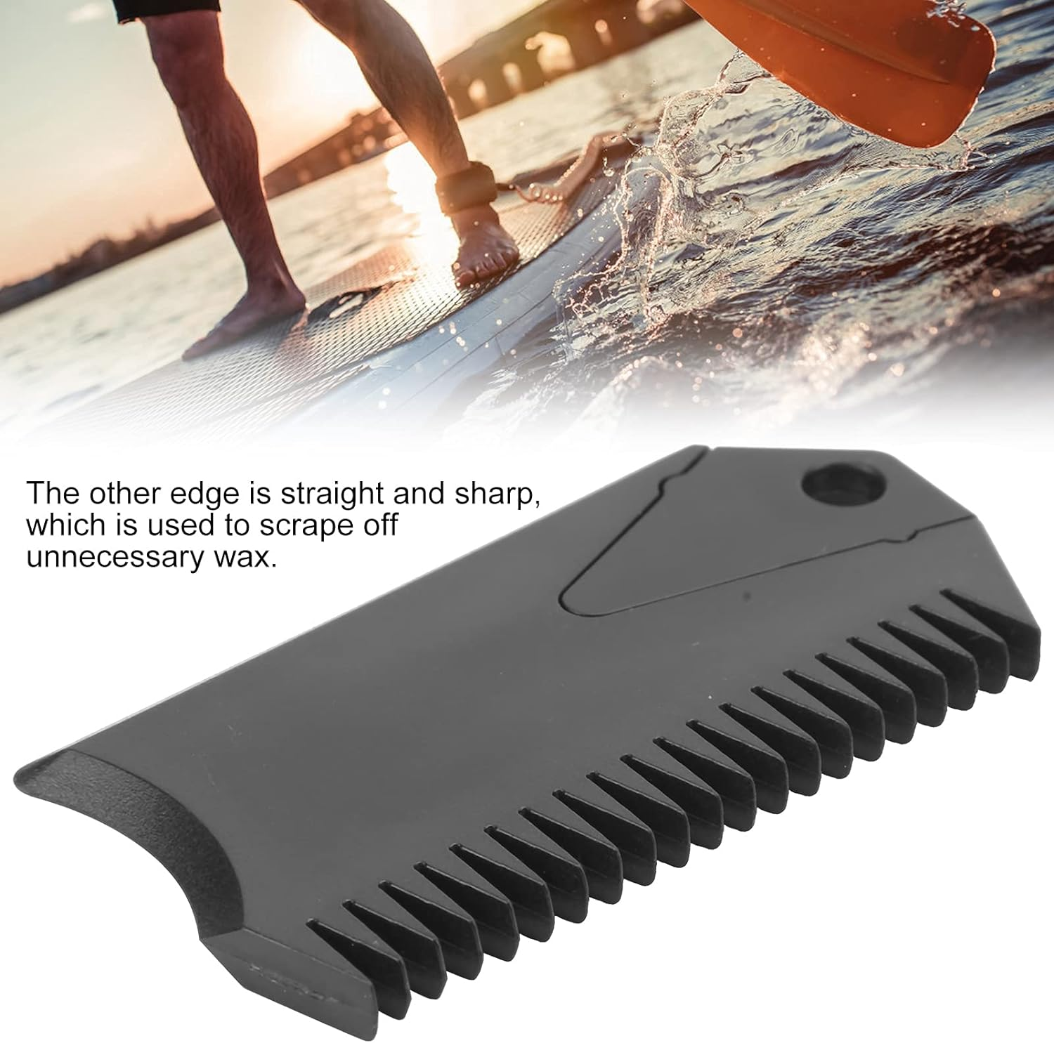 SUP Surf Board Wax Comb, Surfboard Wax Comb 8X4X1Cm Strong Plastic Light Weight Practical for Removing or Applying Wax for Surfing Surfboards image number 6