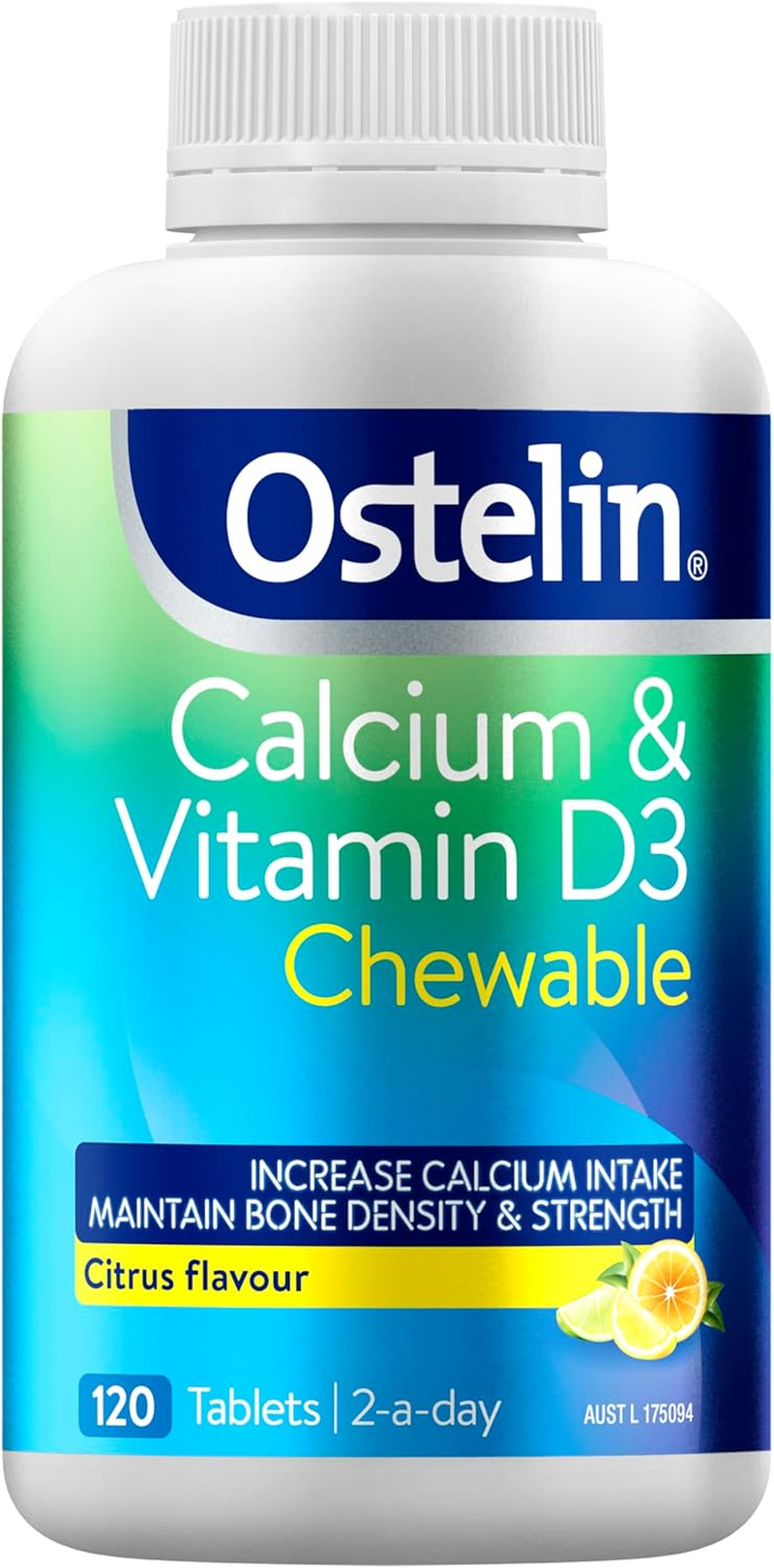 Ostelin Vitamin D3 and Calcium Chewable Tablets (120 Tablets)