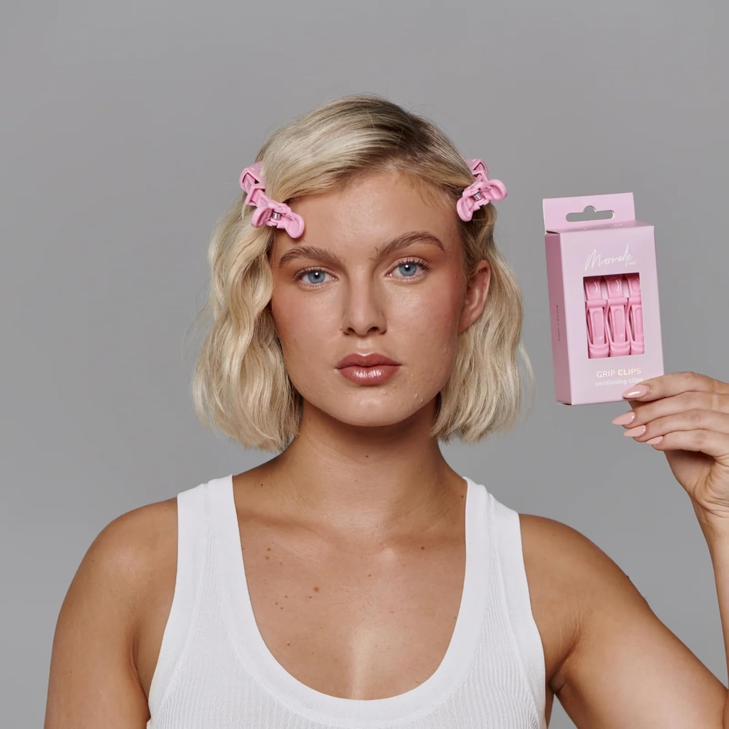 Mermade Hair Grip Clip 4-Pieces, Pink image number 6