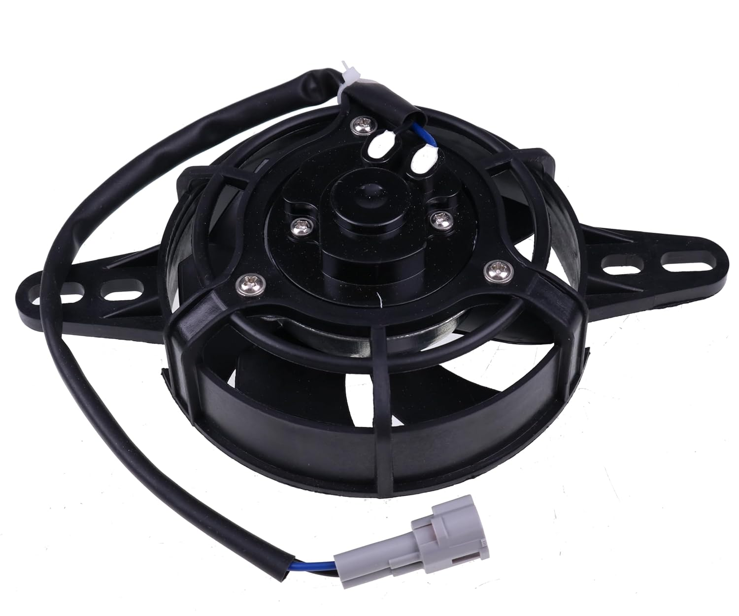 JEENDA 4 Inch Universal Motorcycle Radiator Cooling Fan Water/Oil Cooler Electric Fan for Bike ATV Dirt Motocross Upgrade Waterproof Plug image number 2