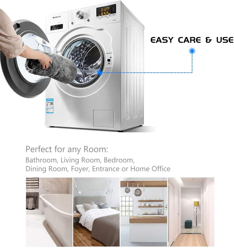 Bathroom Rug Mat, Extra Soft Absorbent Premium Bath Rug, Non-Slip Comfortable Bath Mat, Carpet for Tub, Shower, Bath Room, Machine Washable (60 X 40 Cm, Dark Grey) image number 4