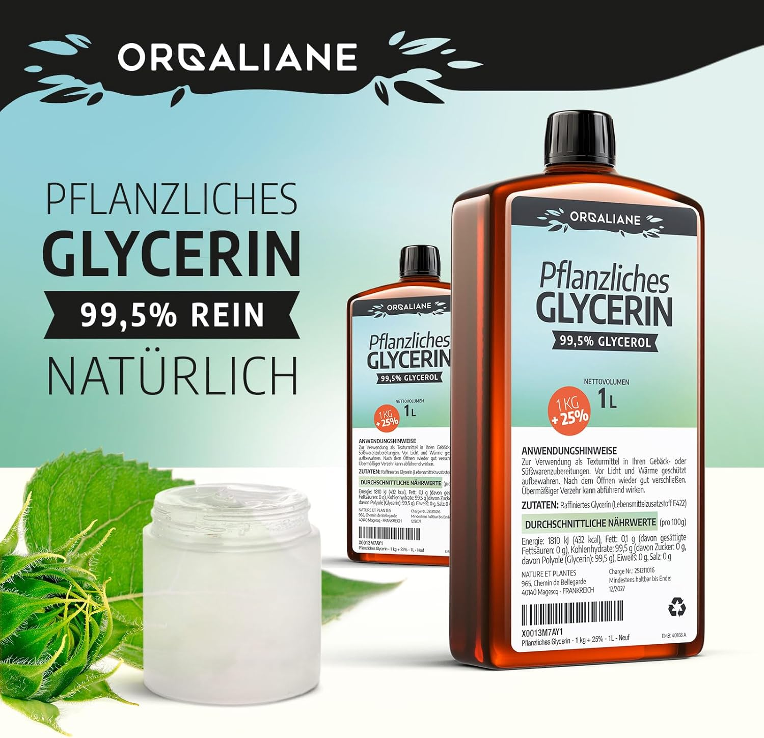 Vegetable Glycerine 1L - 1.25 Kg image number 2