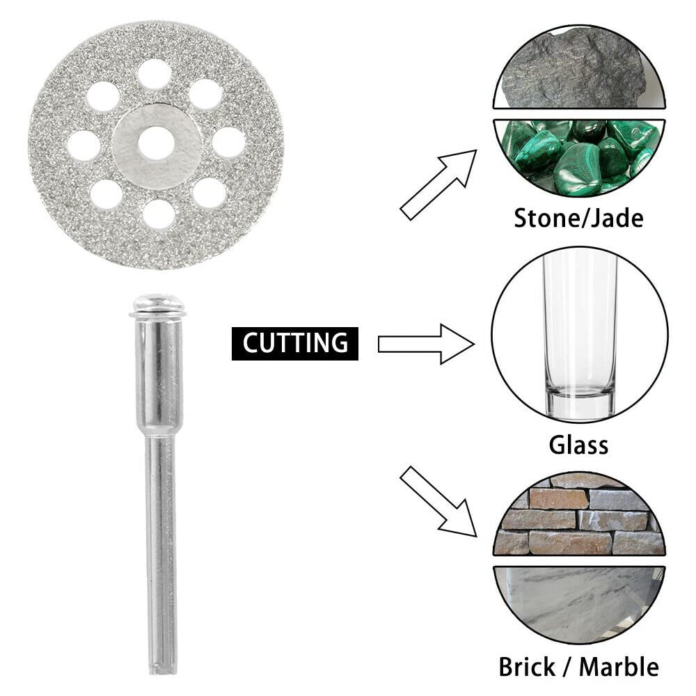 41X Mini Diamond Cutting Discs Wheel Blades Set Drill Bit for Dremel Rotary Tool image number 3