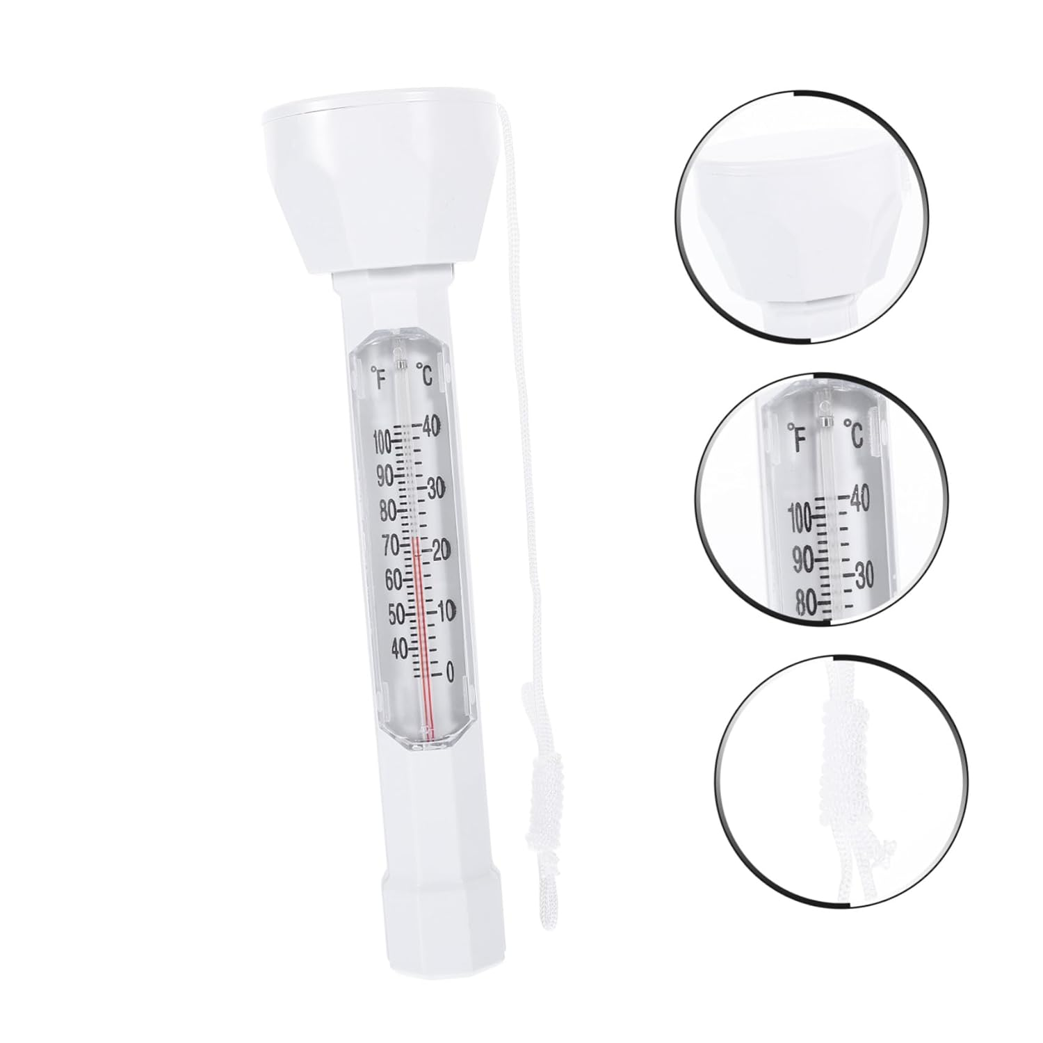 Floating Swimming Pool Thermometer 0-40&deg;C Hot Spring Temperature Measuring Tool for Outdoor and Indoor Pools Shatterproof Design image number 2