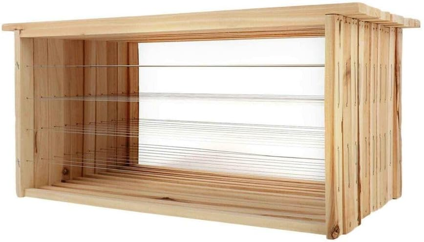 Daseeme 10X Wire Beehive Frame Assembled Wood Steel Unwaxed Deep Hive Frames Beekeeping