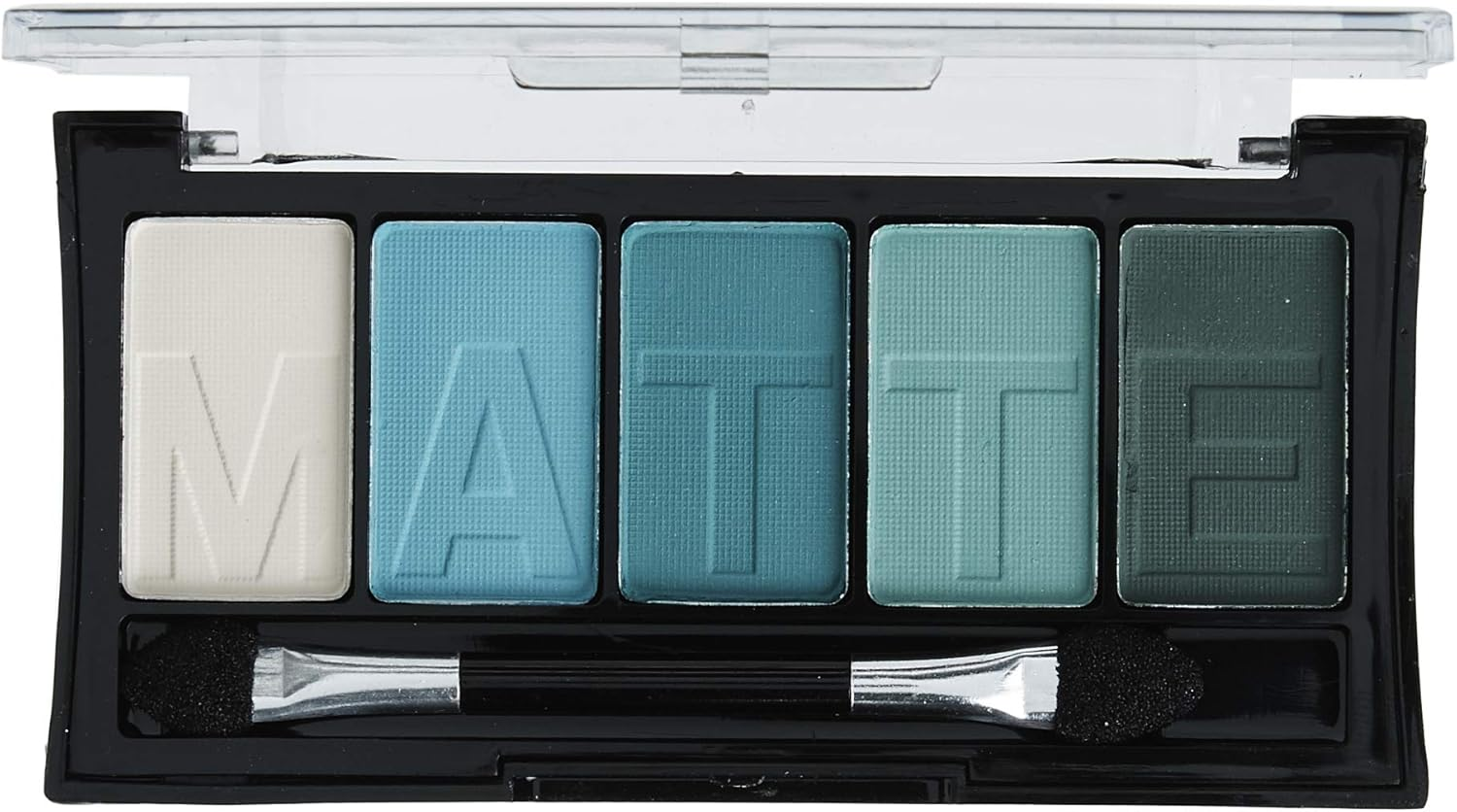 L.A. Colors 5 Color Matte Eyeshadow, Teal Argyle, 0.08 Ounce - Pink image number 5