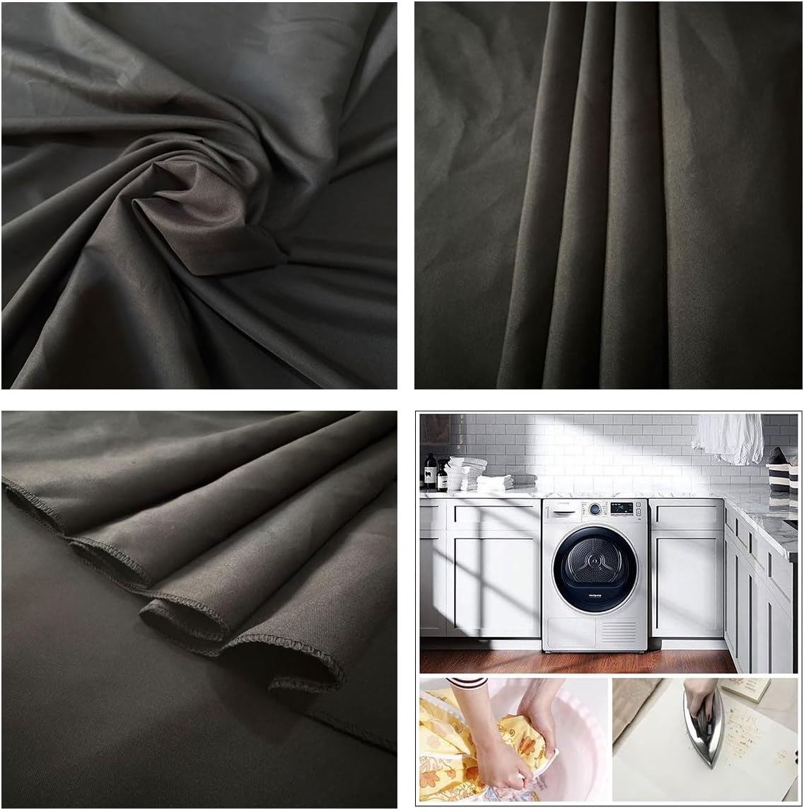 Hmtfoto Black Backdrop for Photography Durable Fabric Background Photo Backdrop Video Photography Studio (5X7Ft, Black) image number 6