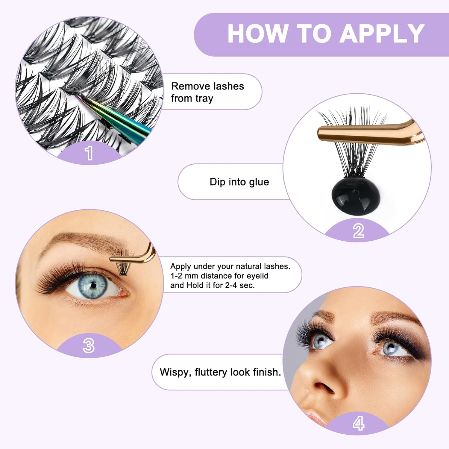 B&Q Lash Clusters 30D 40D-9-16 Cluster Lashes Individual Lashes 280 Clusters False Eyelash 10D 20D 30D 40D Lash Clusters Extensions Individual Eyelash Extensions at Home (30D 40D,9-16Mix)