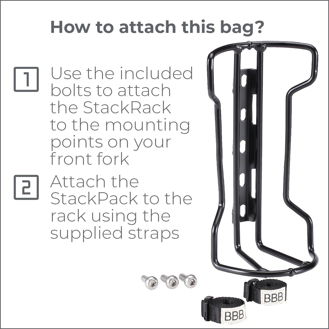 BBB Cycling Stackpack Waterproof Dry Bag Bikepacking Dry Roll Top Closure Lightweight Carrying Rack Included Bsb-145,Black image number 6