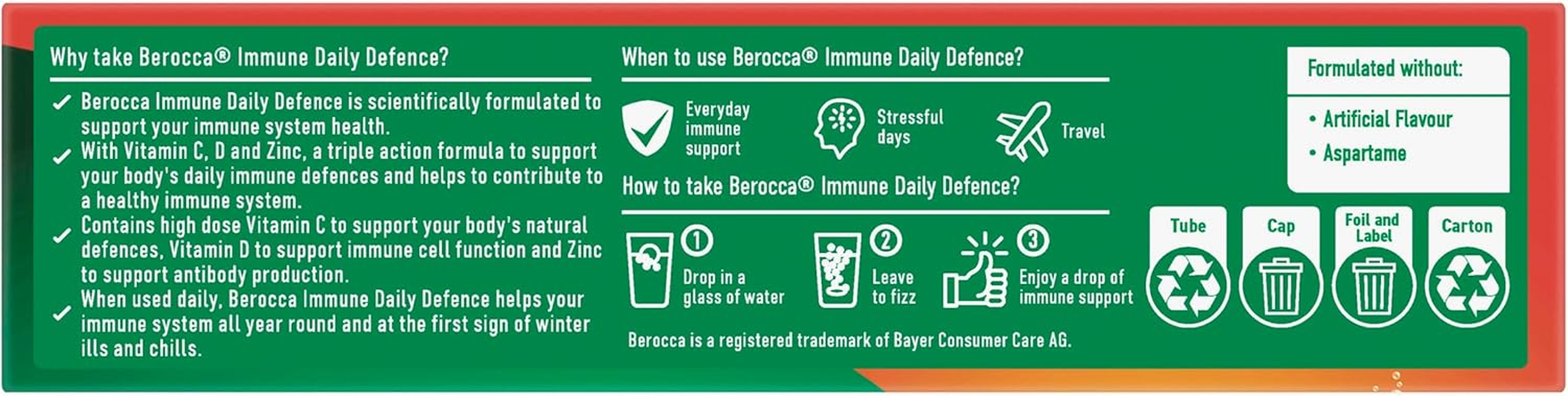 Berocca Immune Daily Defence Orange 30 Tablets image number 2