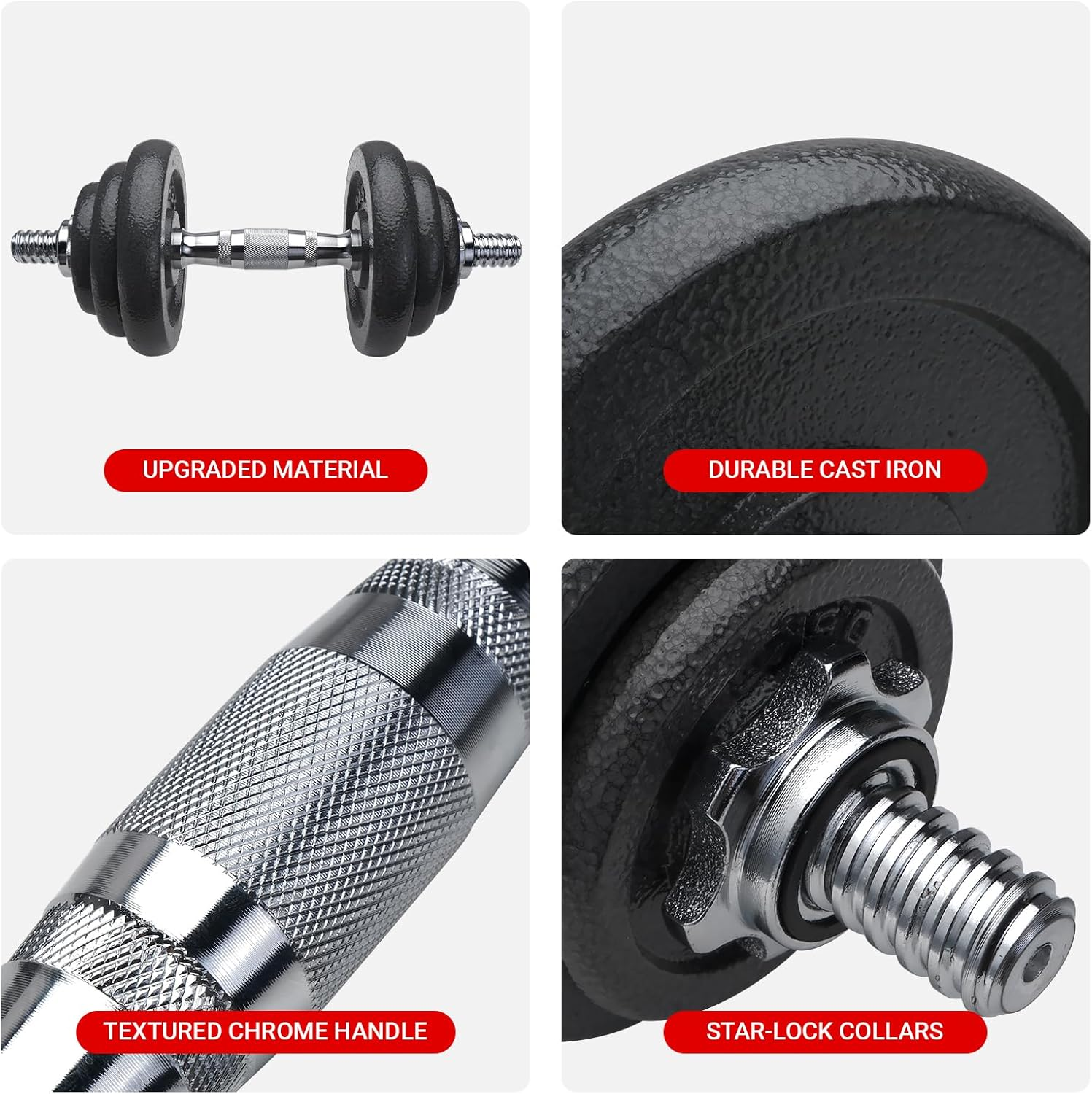 Li Fitness Cast Iron Adjustable Dumbbell Set 3 in 1 Kettlebell Set Barbell Set Exercise Fitness Dumbbells for Home Gym Training Weight Lifting Bodybuilding Exercise