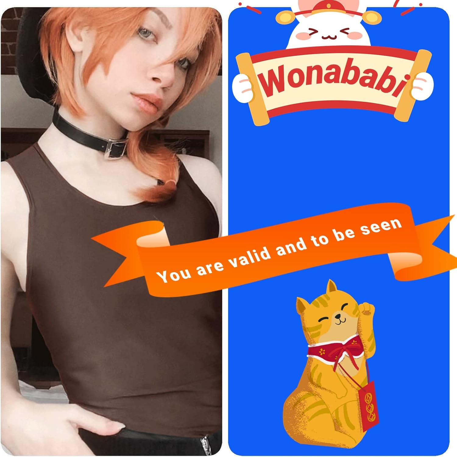 Wonababi Chest Binder Corsets, Binder Trans Ultra Flat Tank Top FTM Binder for Transgender, Black, Large image number 4