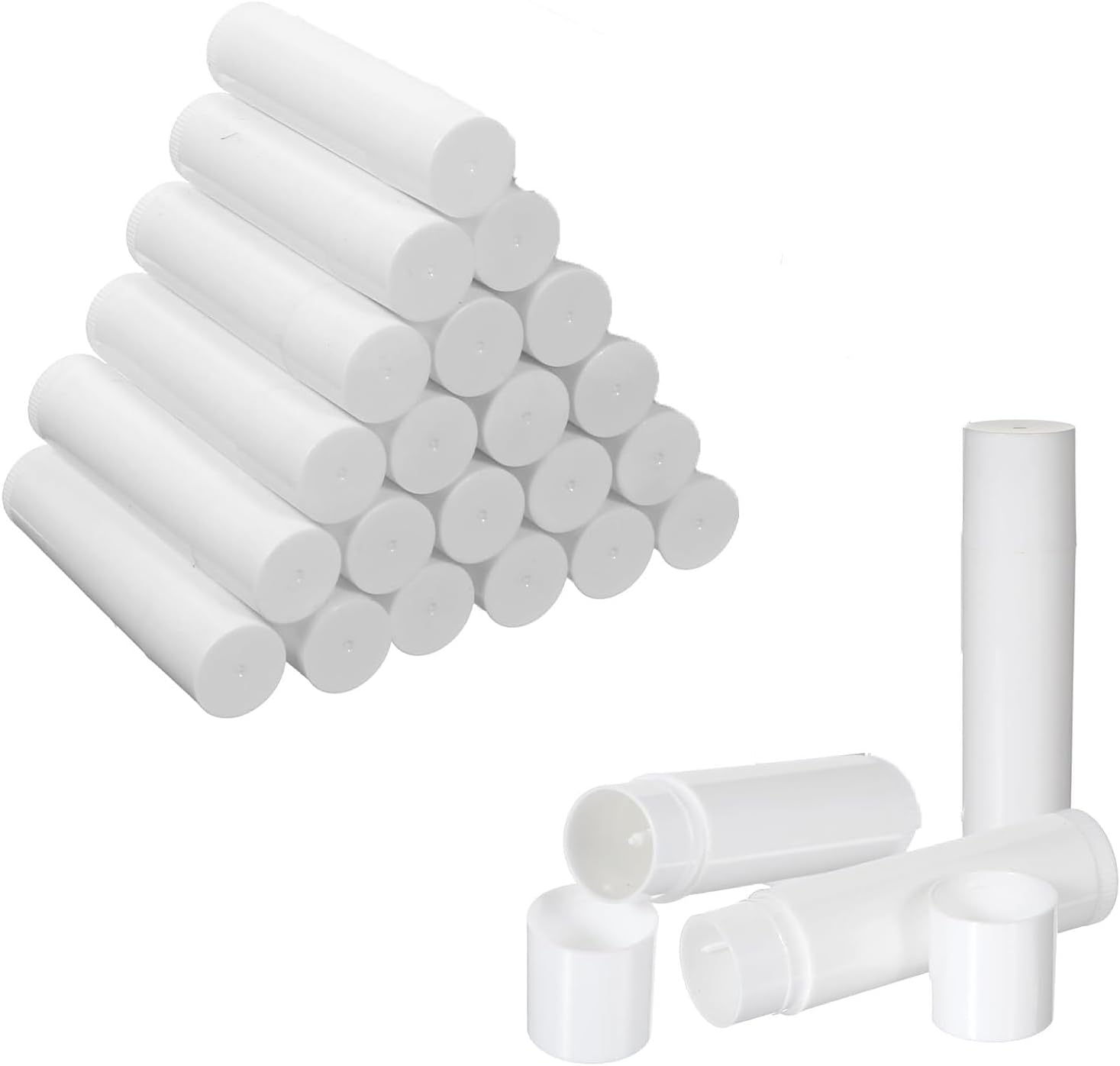 Paifeancodill Empty Lipstick Containers Clear Lip Balm Tubes, Plastic Empty Lipstick Container with Cap for Making, Travel Lip Balm Tube Containers, round Plastic Lips Balm Tube Secure Packaging image number 5