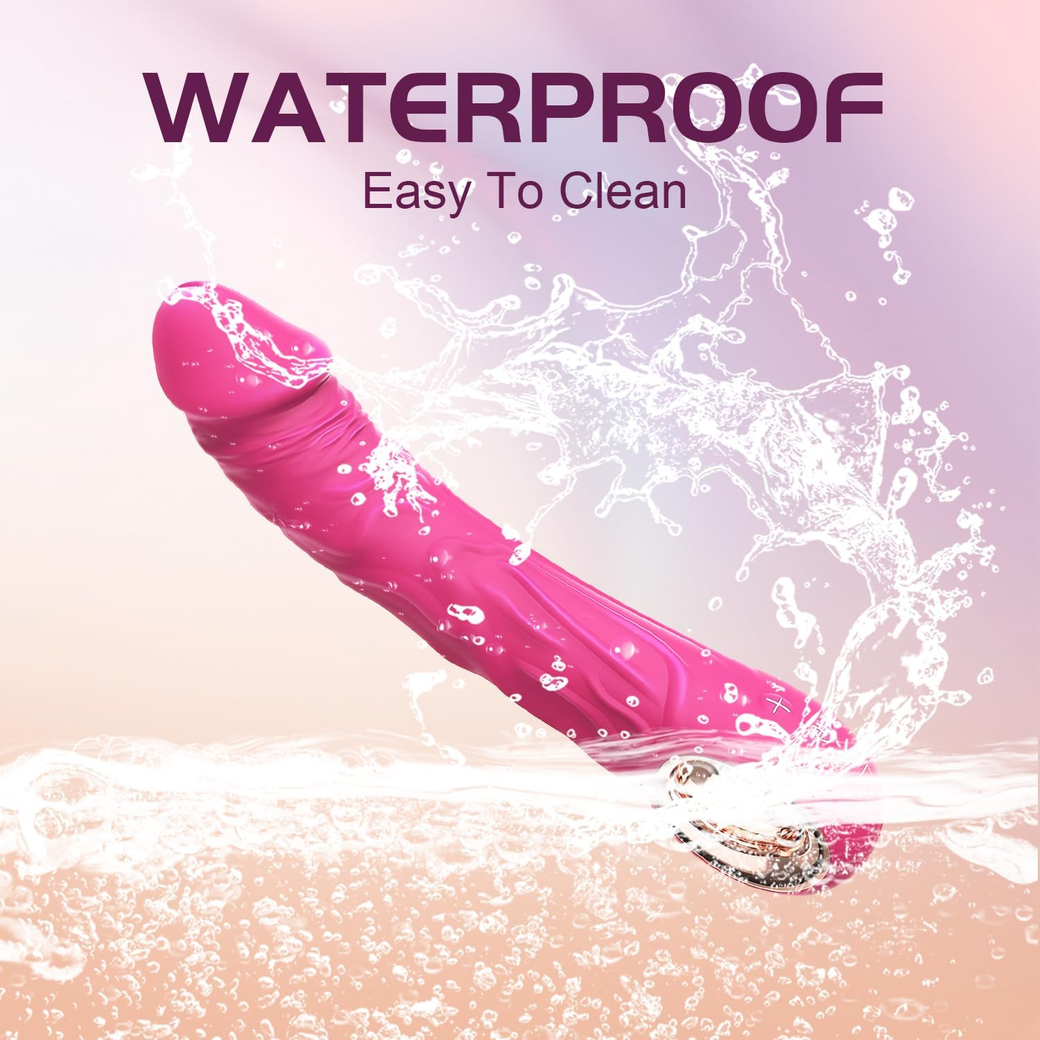 DVEDO Realistic Dildo Vibrator for Women,22Cm*3.5Cm Sex Toys for Women Clitoris G Spot Stimulator with 10 Powerful Vibration Mode, Waterproof Rose Toy for Women and Couples image number 2