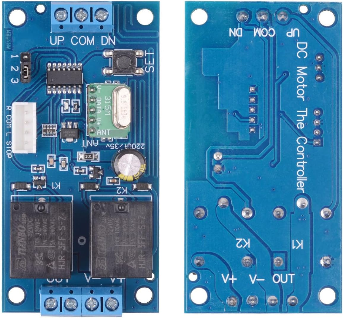 DC12V Motor Wireless Remote Control Switch Universal 2CH RF Relay Remote Control, 433Mhz Remote Receiver Switch 9V - 12V DC Motor Controller 2 Transmitter with 1 Receiver image number 4