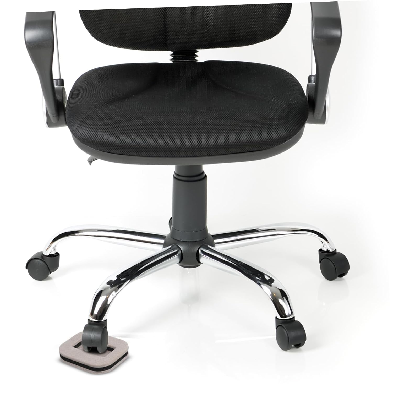 Non-Slip Furniture Pads 5 Pack Felt Chair Wheel Stopper Caster Wheel Stoppers for Computer Office Home Chairs Anti-Skid Pad for Floors image number 1