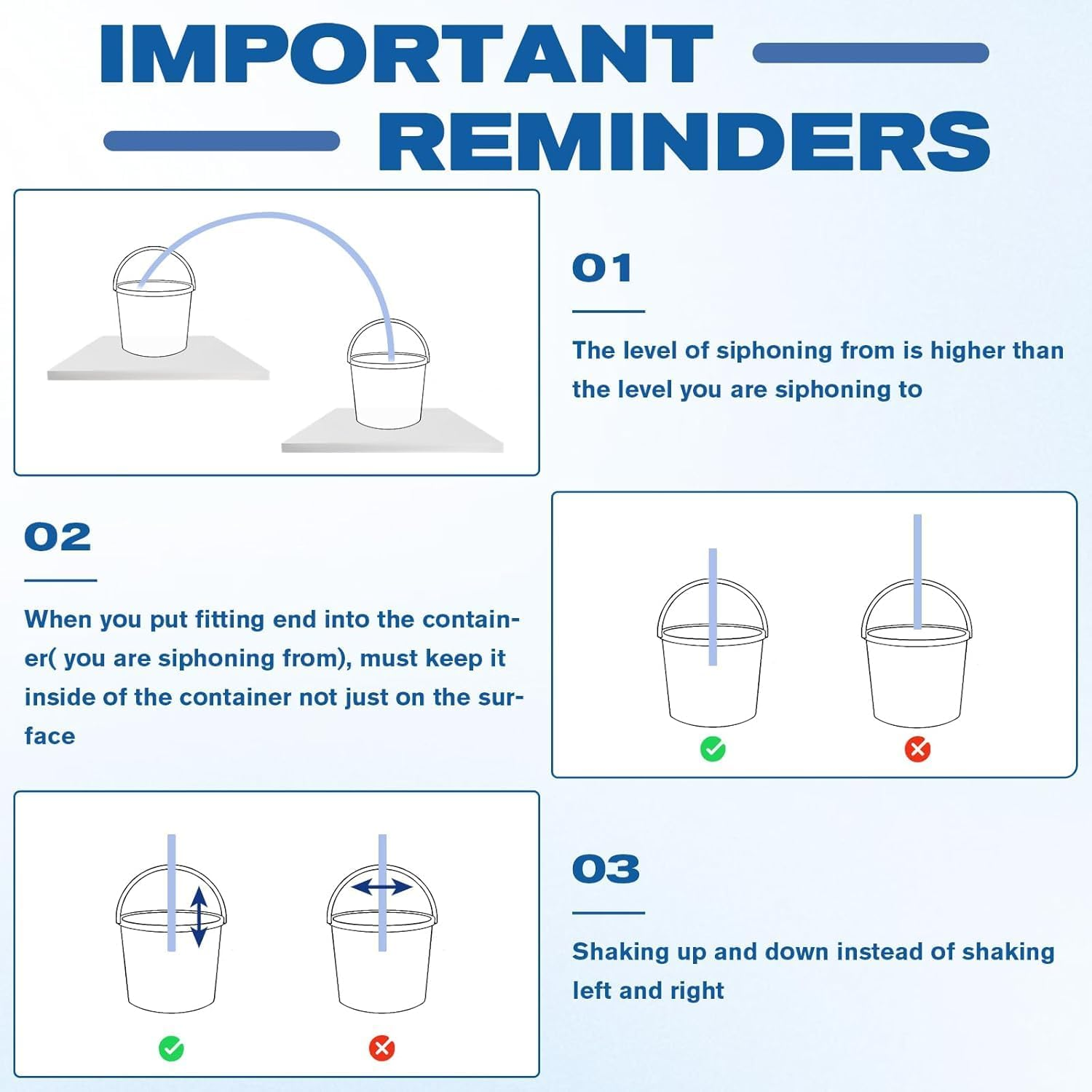 Wadoy Gasoline/Diesel Water Siphon Pump, 6Ft Hose, Manual, Universal Fit, Tractor Compatible, Fuel Siphon Pump image number 3