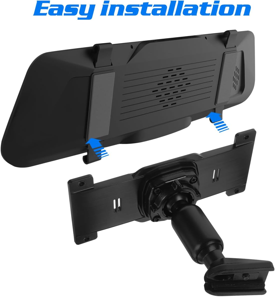 1 Set Car Rear View Mirror Back Plate Panel + Mirror Dash Cam Mount Arm Rear View Camera Mount Kit for Car DVR Instead of Strap image number 4