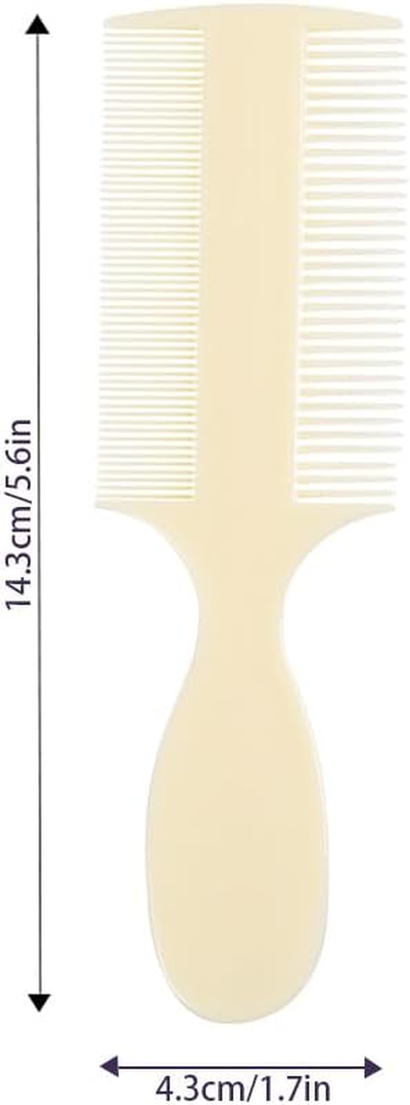 Kuskins 3 Pack Double Sided Baby Comb, Fine Tooth Lice & Dandruff Comb for Newborns, Adults & Pets, Hypoallergenic Rounded Teeth for Cradle Cap (Baby Shower Essential)