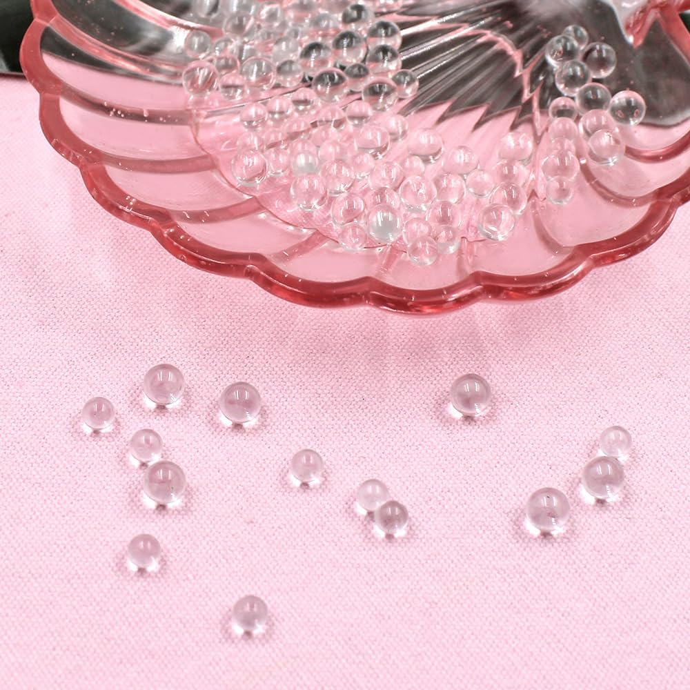 Sourceton 100 Pieces Quartz Pearl Balls Insert, Quartz Pearl Balls Beads for DIY Crafts Jewelry Making Supplies Home Decorations (Transparent,4Mm,6 Mm) image number 5