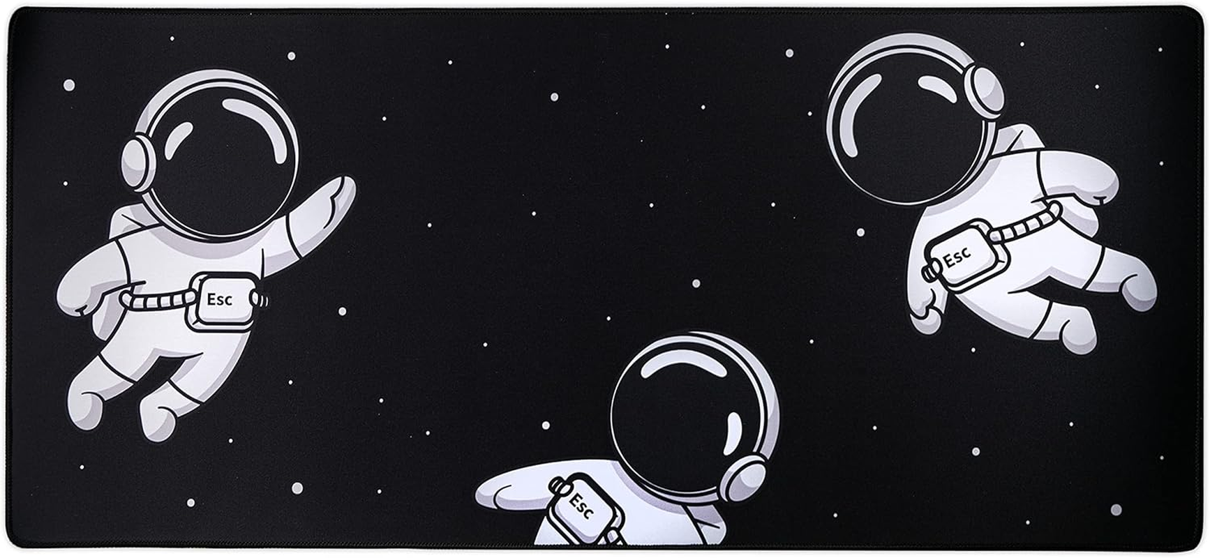 Keycadets Gravity Gaming Mouse Pad, Large Desk Pad for Keyboard and Mouse, Non-Slip Mousepad Gaming Desk Mat with Foam Core, Anti-Fray Lock Stitching and Low Friction Cloth Surface (35.4&rdquo; X 15.8&rdquo;)