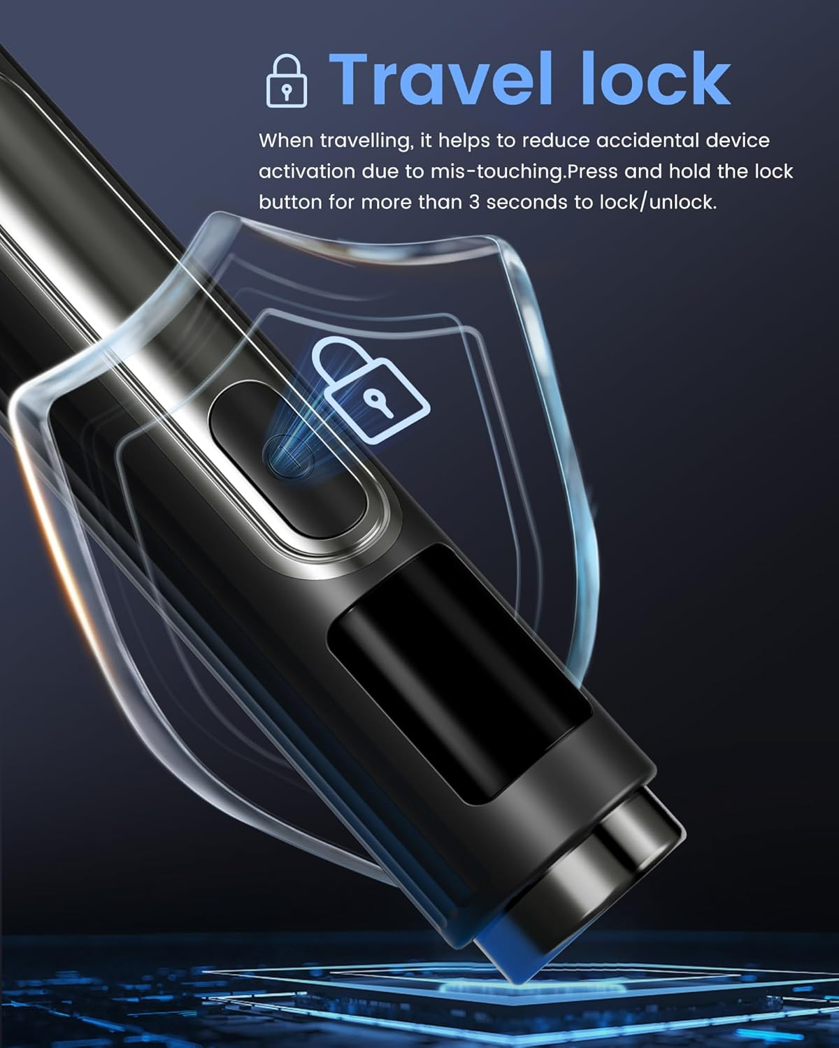 NUBACK Electric Back Shaver for Men, 3 in 1 Cordless Back Hair Trimmer for Men with Extendable Long Ergonomic Handle, Body Groomer Razor with Wider Blade (Black) image number 6