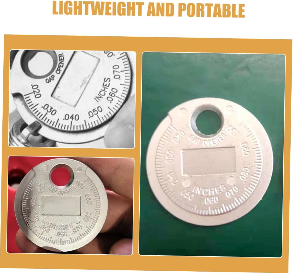 PAMINGONO 4Pcs Spark Plug Gap Gauge Tool Wire Gapper Metric and Imperial Precision Measurement for Automotive Spark Plug Ignition Maintenance image number 3