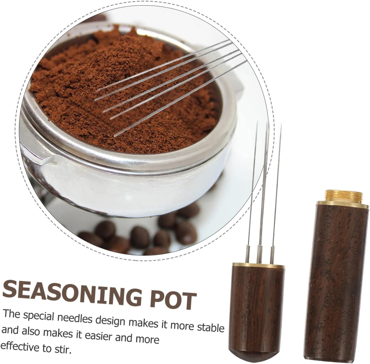 FUNOMOCYA Cloth Powder Needle Espresso Stirrer Distribution Tool for Coffee Espresso Stirrer Distributor Hand Use in Home Bar image number 2