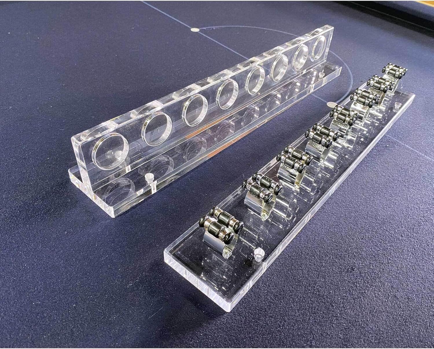 SPORTIVO DI VINCI Acrylic 2Pc Pool Snooker Billiards Wall Cue Rack Holder 8 Cues image number 1