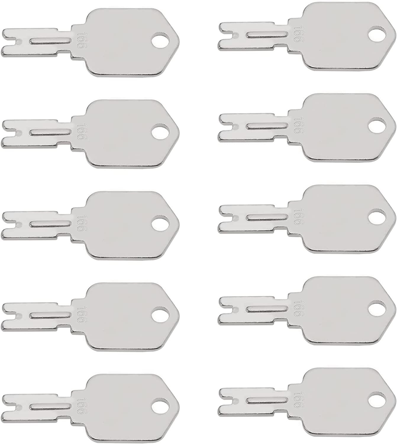 Ecsing 10PCS Forklift Keys 166 1430 186304 51335040 A214062 Ignition Keys Compatible with Clark Compatible with Hyster Compatible with Yale Heavy Equipment Keys image number 6