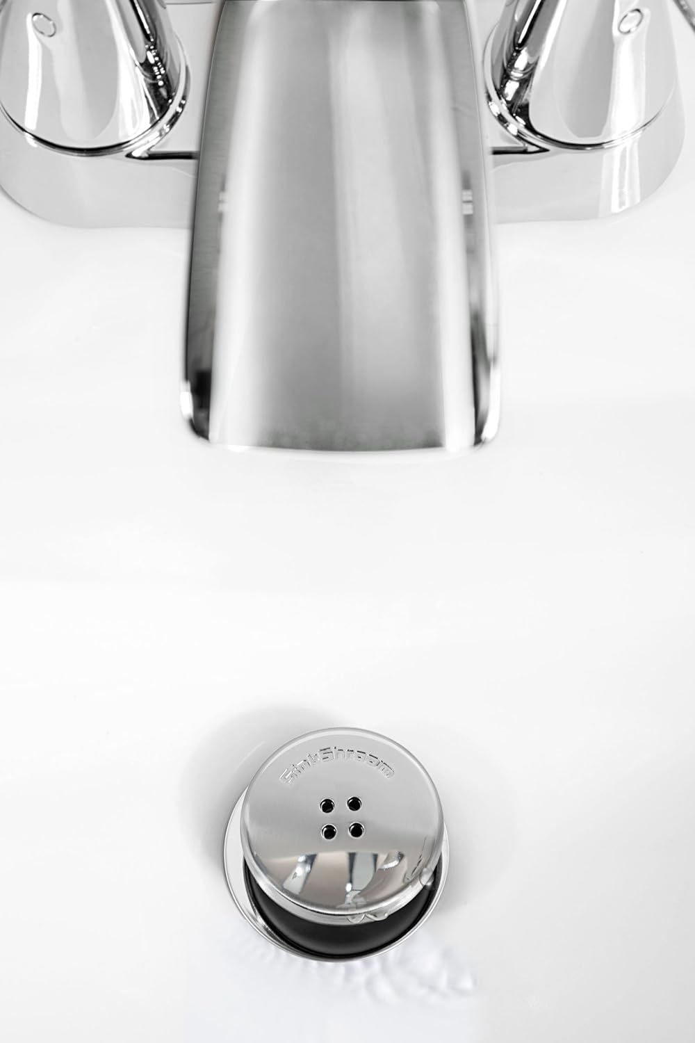 Tubshroom and Sinkshroom Drain Protectors Hair Catchers for Bathtubs and Sinks, Chrome