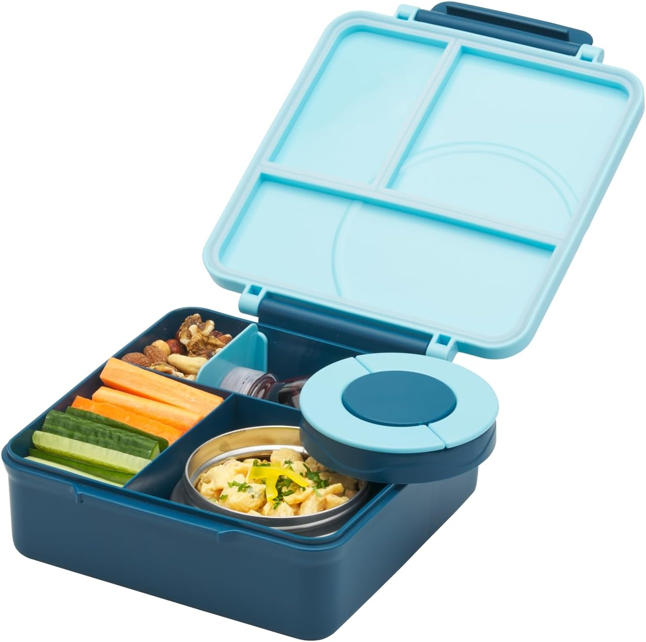 Yumyum Kids Bento Lunch Box with Insulated Food Jar, Blue image number 2